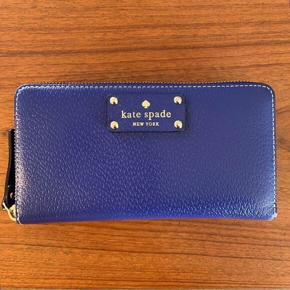 New ✨ KATE SPADE Wellesley Full Size Cobalt Blue Wallet - Picture 14 of 14